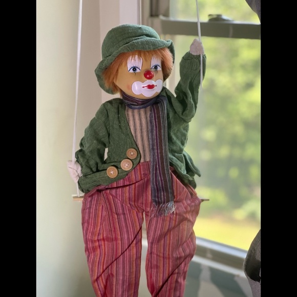 Rare Vintage 1960’s Hand Painted Porcelain Swinging Clowns - Picture 9 of 15